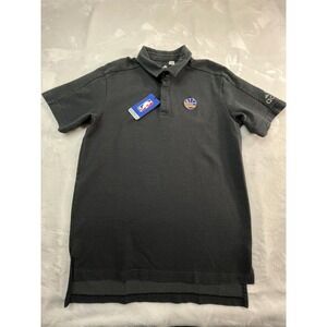 NWT Golden State Warriors ADIDAS  Mens S Polo Shirt Charcoal Black Embroidered
